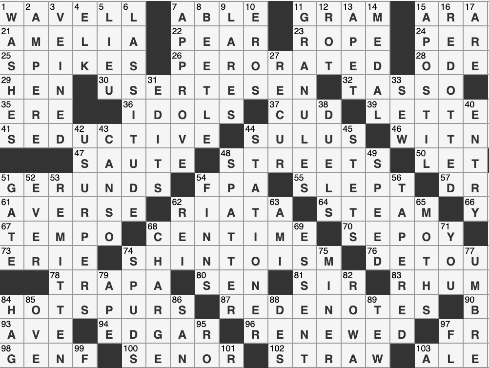 NYT Crossword